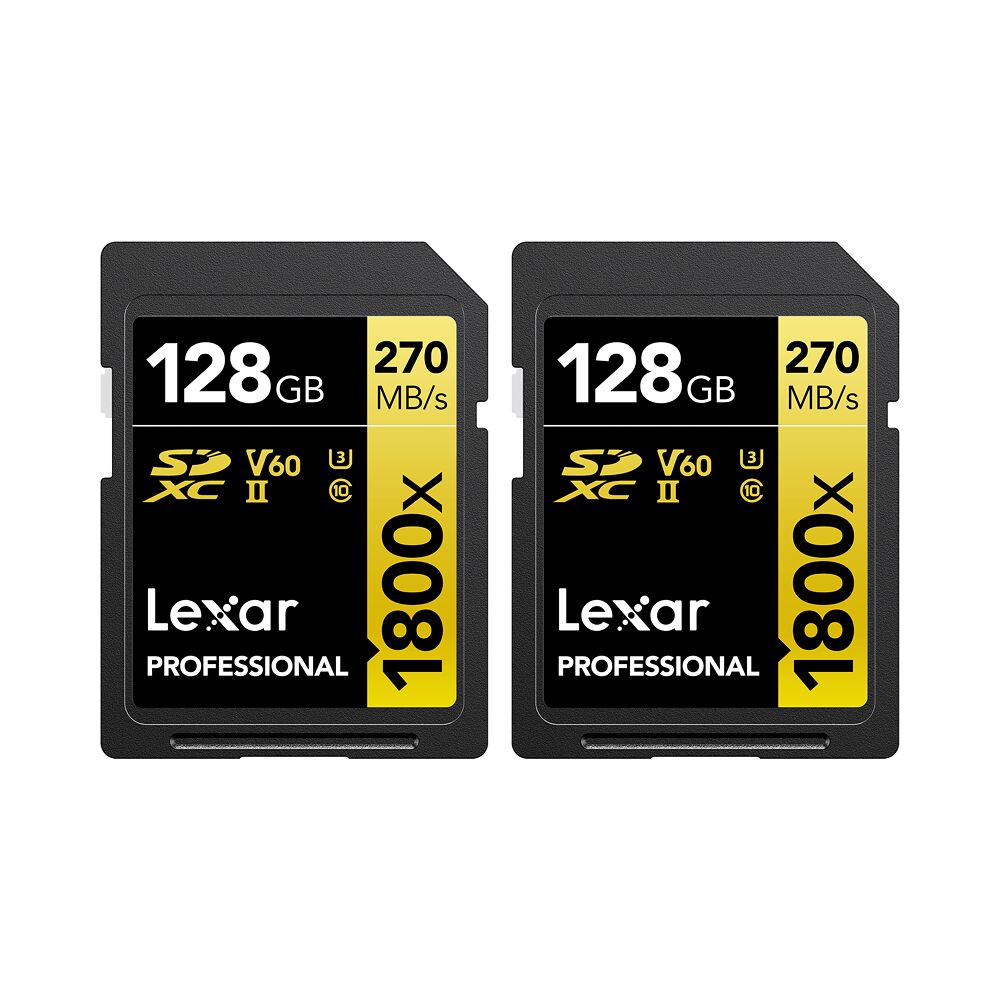 LEXAR Lexar SDXC Pro 1800x U3 UHS-II R280/W210 (V60) 128GB - 2pack