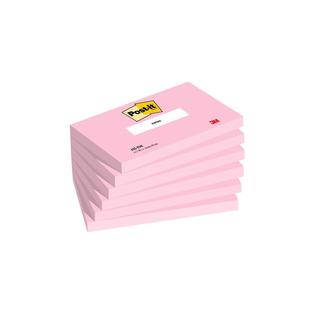 Post-it Notes Post-it® rosa 76x127mm 6/fp