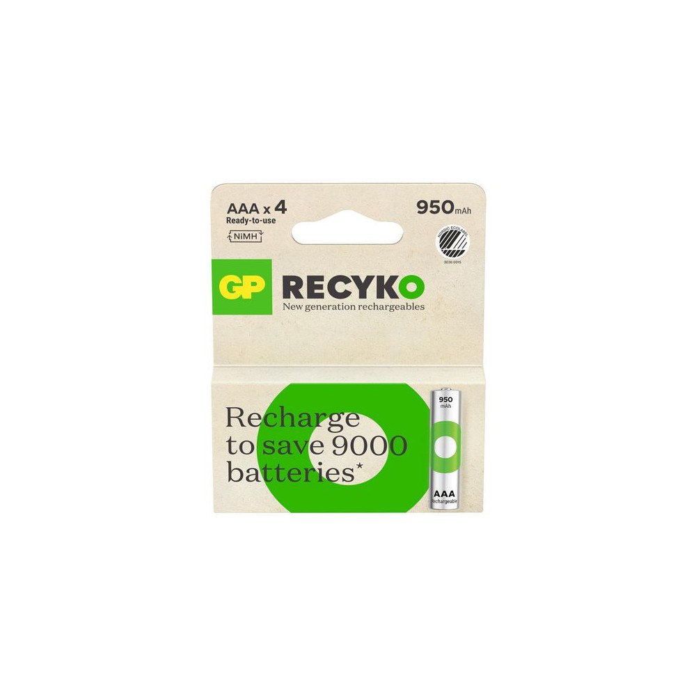 GP Batteri Laddbar GP Recyko 950 AAA 4/fp