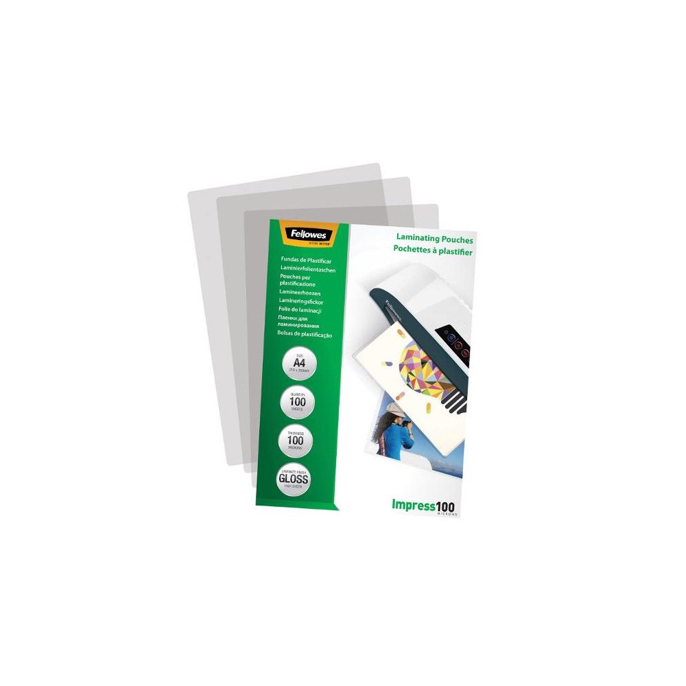 FELLOWES Laminat FELLOWES A4 100mic klar 100/fp