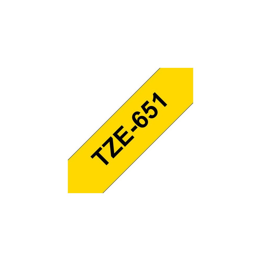 Brother Tape BROTHER TZE651 24mm svart på gul
