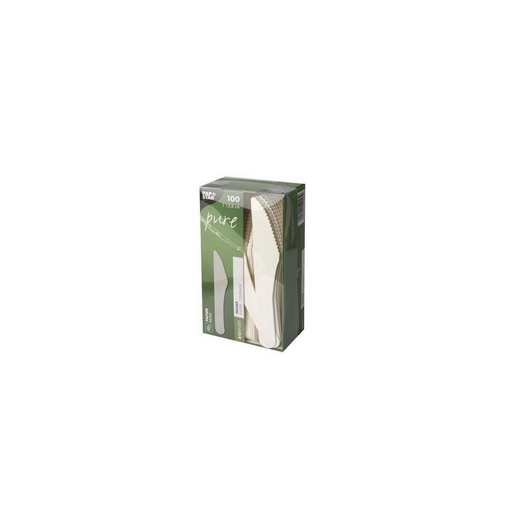 PAPSTAR Bestick Kniv PURE Papper 15,8cm 100/fp