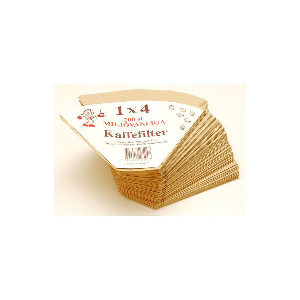 [NORDIC Brands] Kaffefilter 1x4 oblekt 200/fp