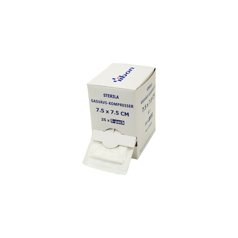 yibon Kompress GV steril 5-p 7,5x7,5cm 125/fp