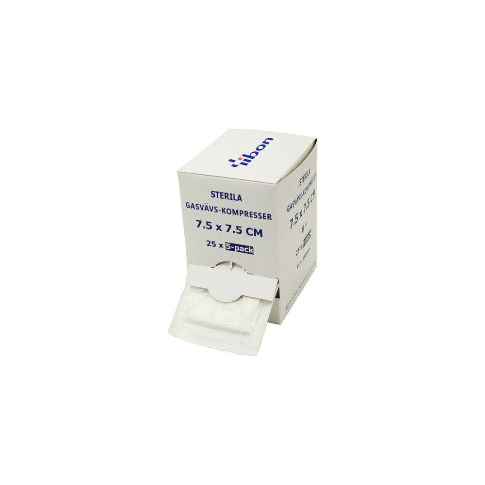 yibon Kompress GV steril 5-p 7,5x7,5cm 125/fp