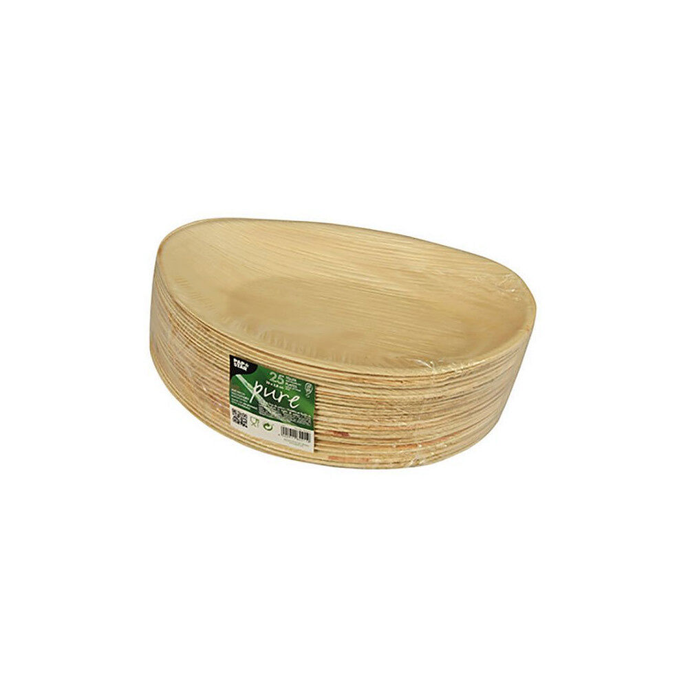 PAPSTAR Tallrik PURE Palmblad 26x17x2,5cm 25/fp