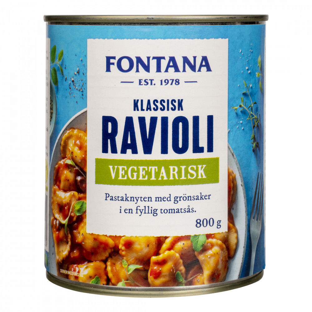 FONTANA Ravioli Vegetarisk 800 g