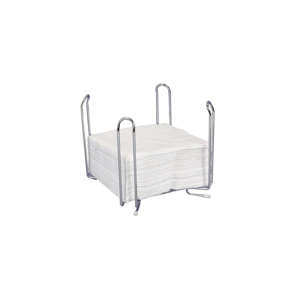 No Brand Servetthållare 18x18x17cm krom