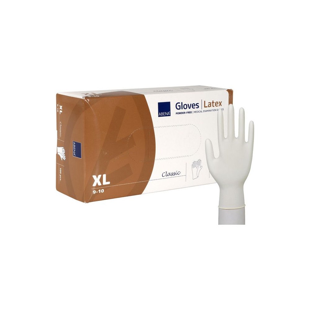 Abena Latexhandske puderfri XL 100/fp