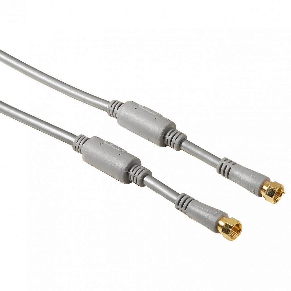Hama Kabel Antenn SAT 100dB Ferrit F-Plug Silver 1.5m