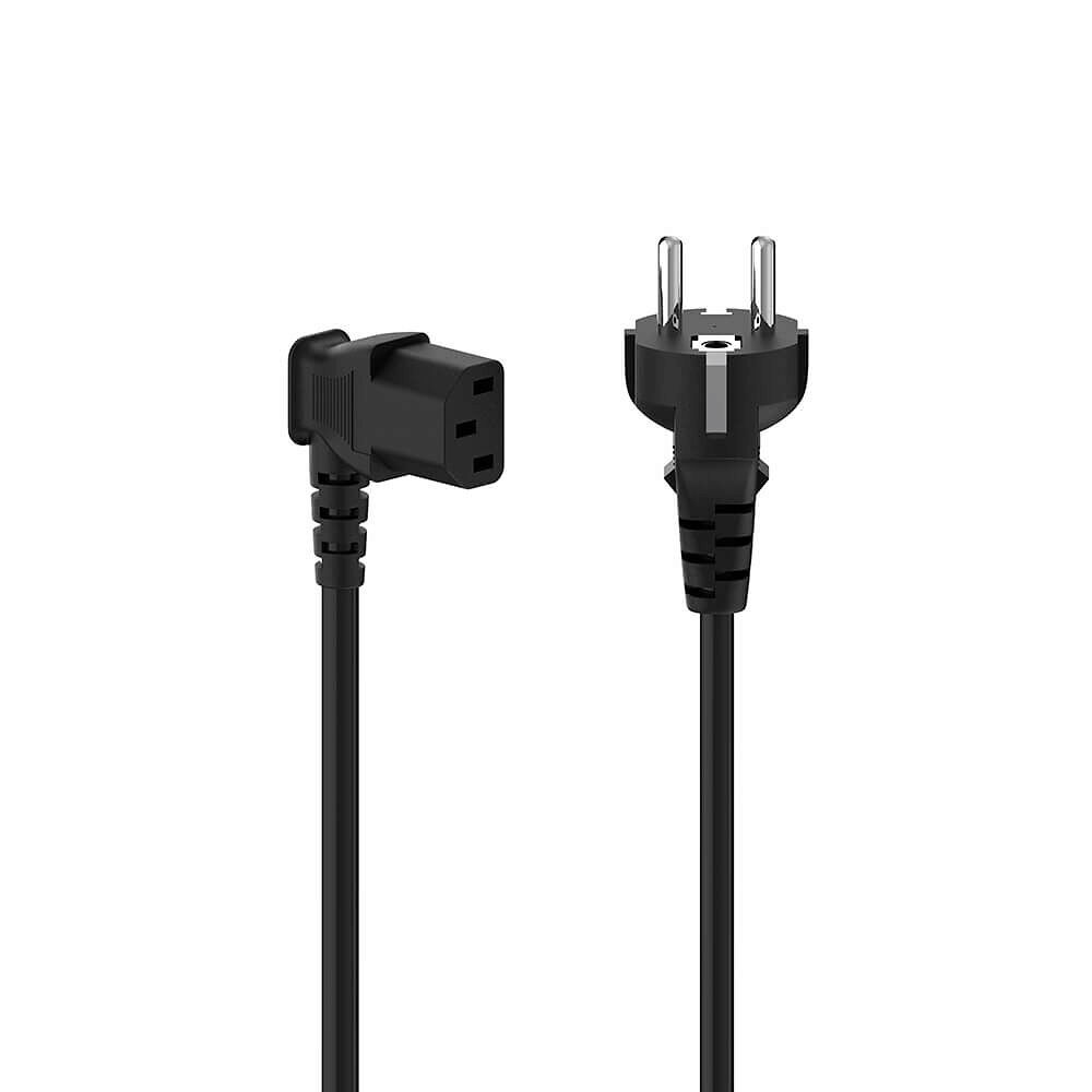 Hama Power Cable Angled 3-pole Black 5.0m