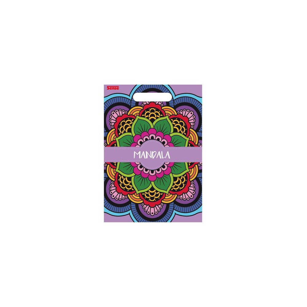 Sense Målarbok Mandala 24 sidor fria former
