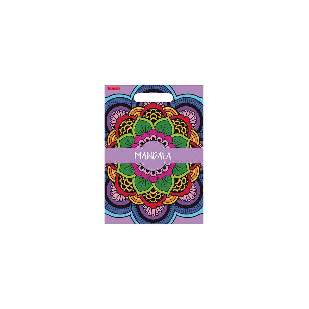 Sense Målarbok Mandala 24 sidor fria former