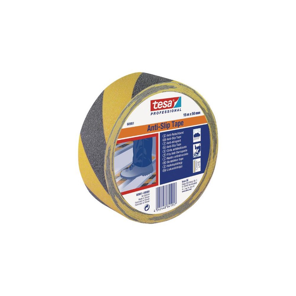 tesa Halkskyddstejp TESA 50mmx15m gul/svart