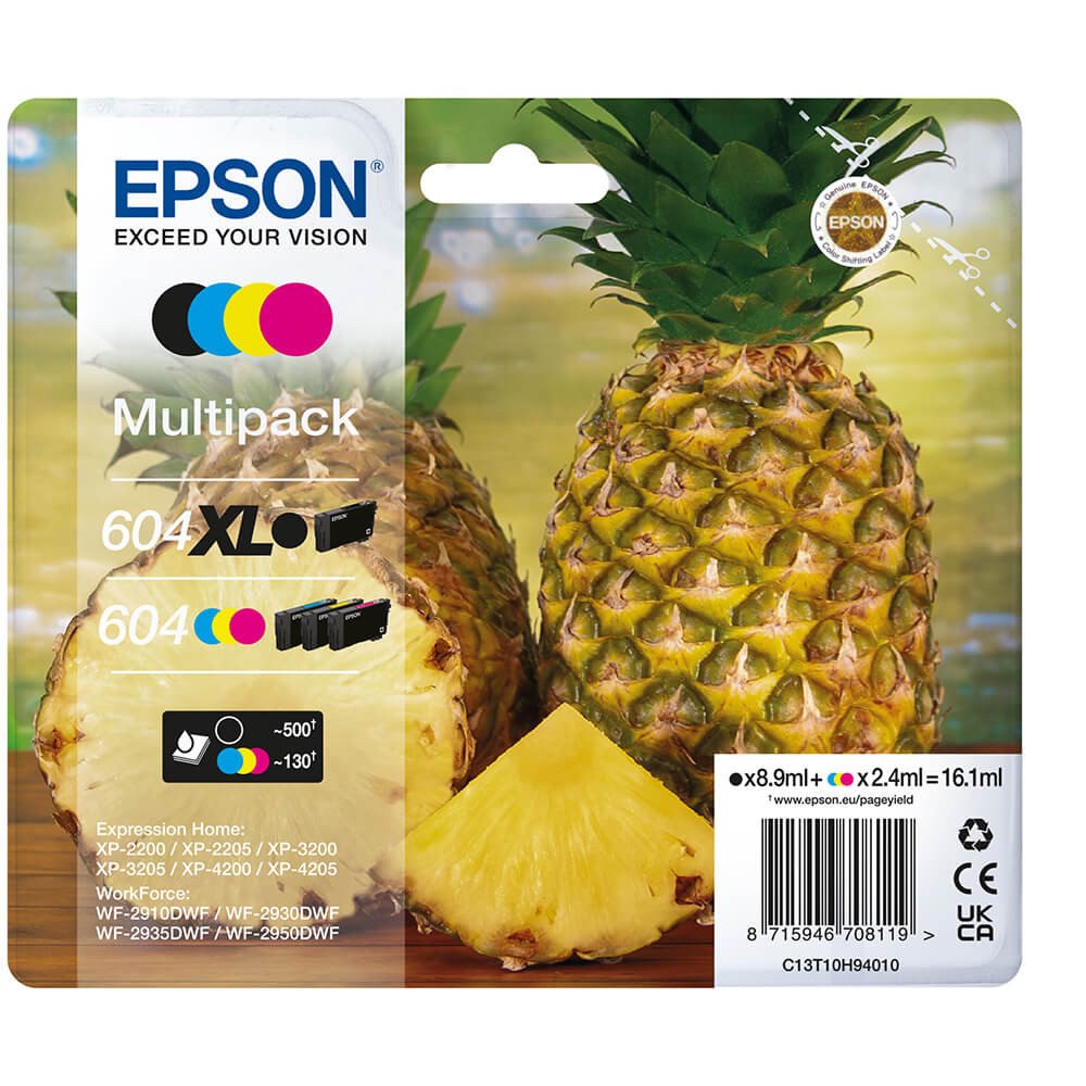 EPSON Ink C13T10H94010 604XL/604 Multipack Pineapple