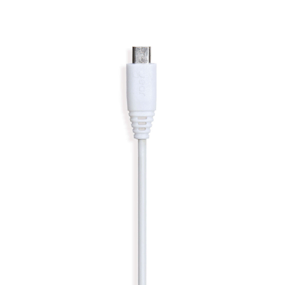 GEAR Laddkabel MicroUSB to USB-A 0.3m Vit Rund Kabel