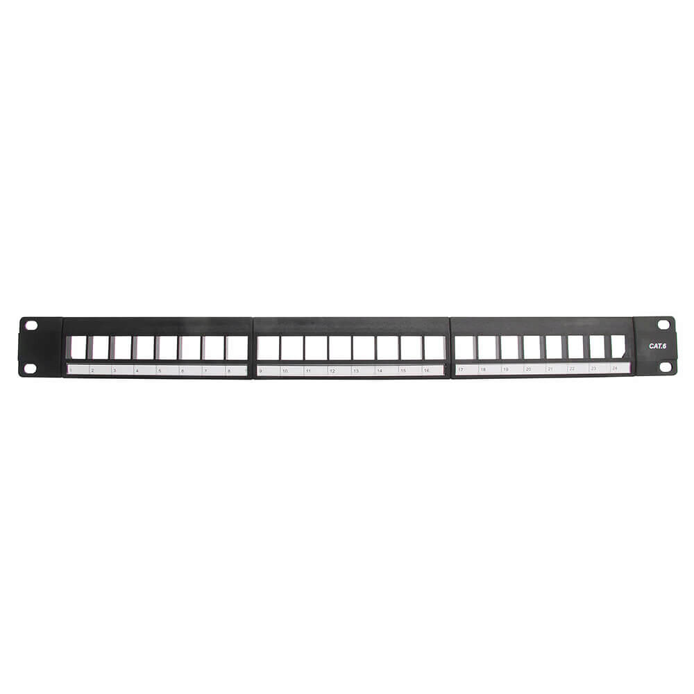 Triax Patch Panel 19" 1U Keystone CAT6 UTP 24 Portar
