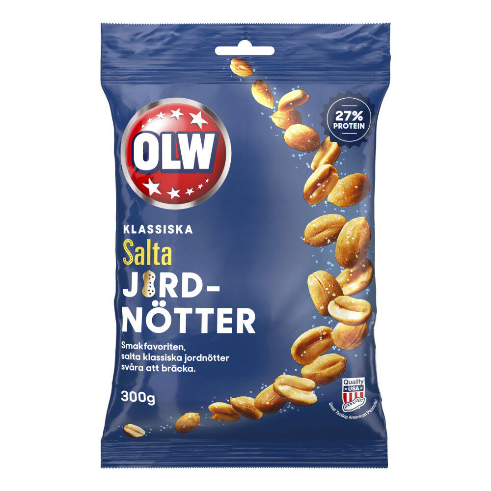 Olw Jordnötter Salta 300G