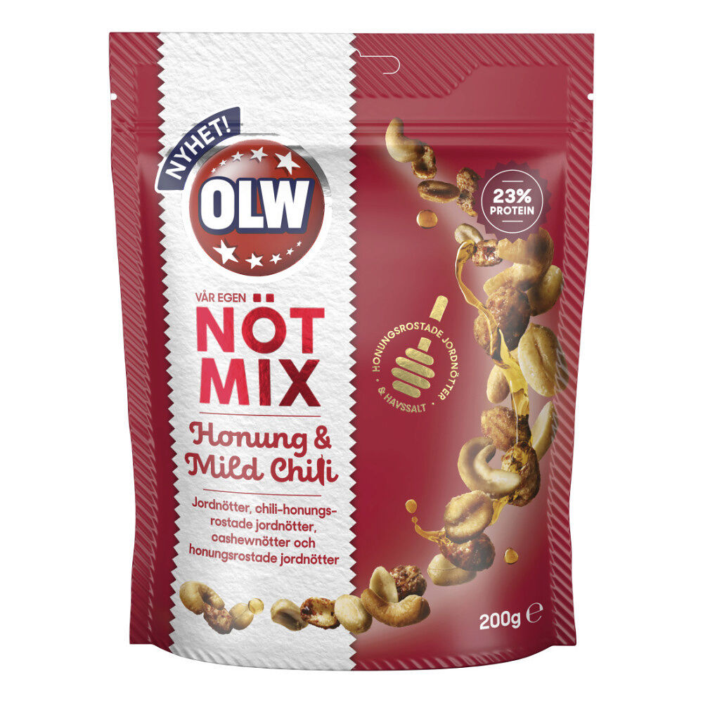 Olw Nötmix Honung & Chili 200 g
