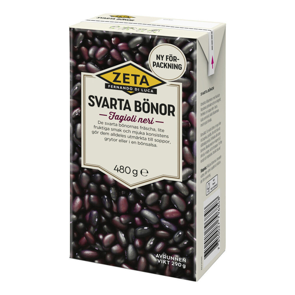 Zeta Svarta Bönor 480 g