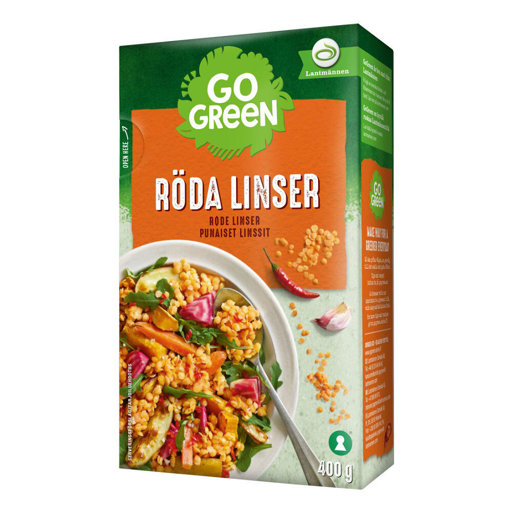 GoGreen Röda linser 400 g