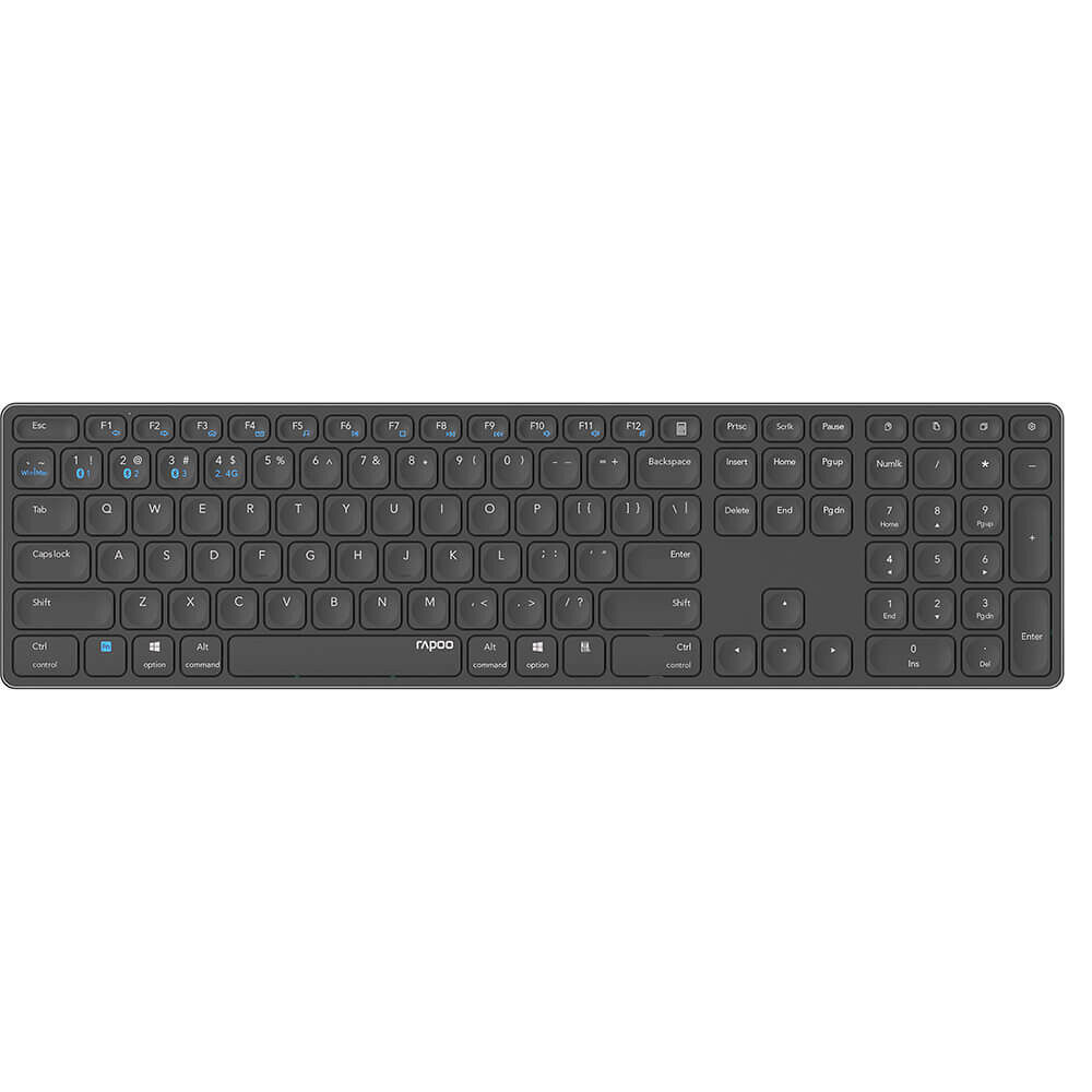RAPOO Keyboard E9800M Wireless Multi-Mode Dark Grey