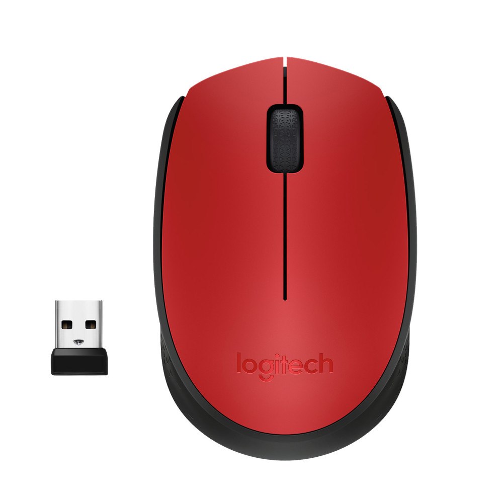 Logitech Logitech M171 Red-K datormöss Ambidextrous RF Trådlös Optisk 1000 DPI