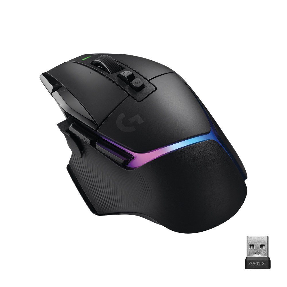 Logitech Logitech G G502 X Plus datormöss högerhand RF Trådlös Optisk 25600 DPI