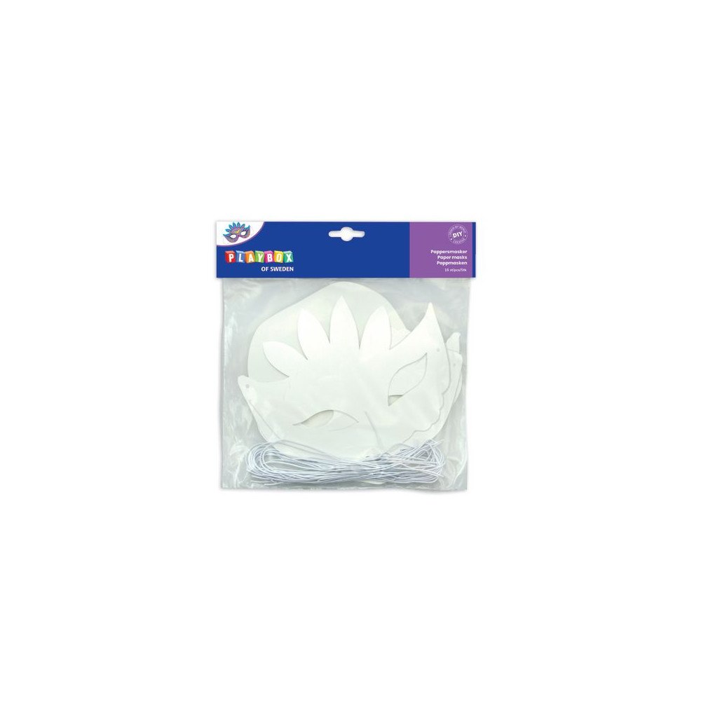 Playbox Pappersmasker blandade former 16/fp