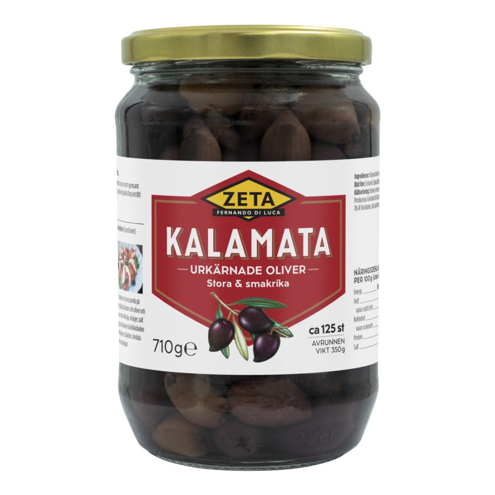 Zeta Kalamata Oliver Urkärnade 710 g