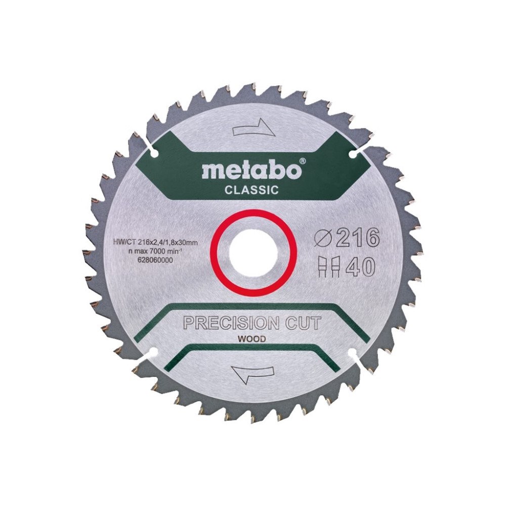 Metabo Metabo Classic Precision Cut Wood - cirkelsågblad - för plywood, mjuka träslag, lövträ, träfanér, MDF-skiva, kompositmat...