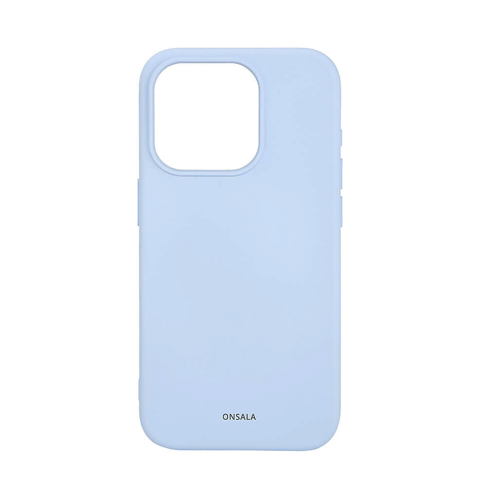 ONSALA Back Sil Touch Recycled MagSerie iPhone 15 Pro Light Blue