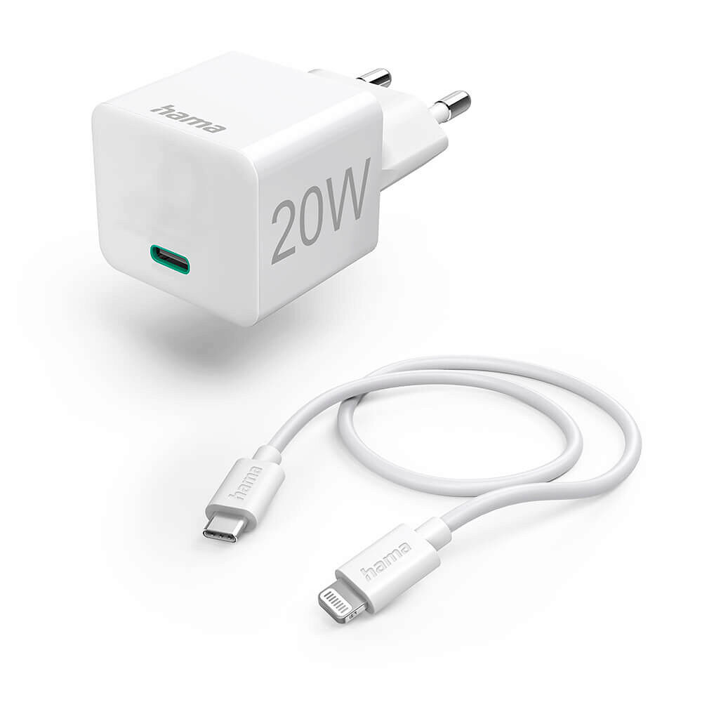 Hama Charger 220V Lightning PD 20W White 1.0m