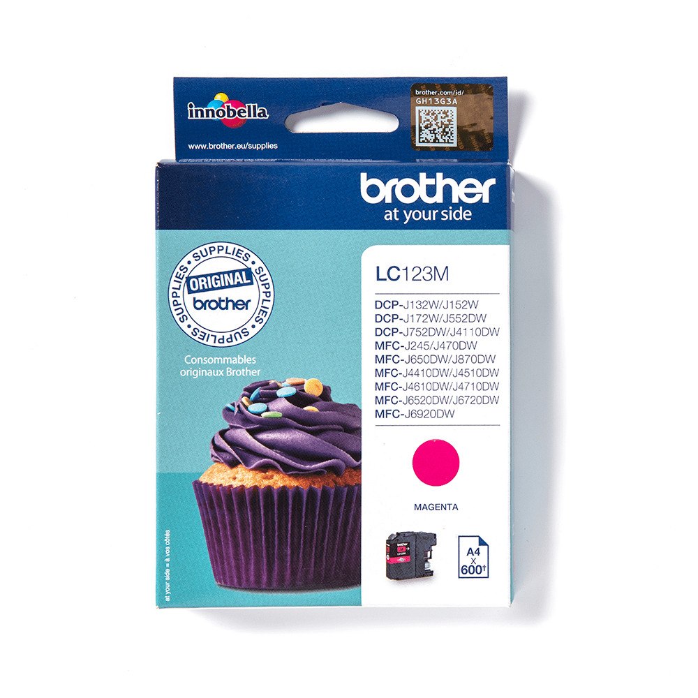 Brother Brother LC123M bläckpatroner 1 styck Original Magenta