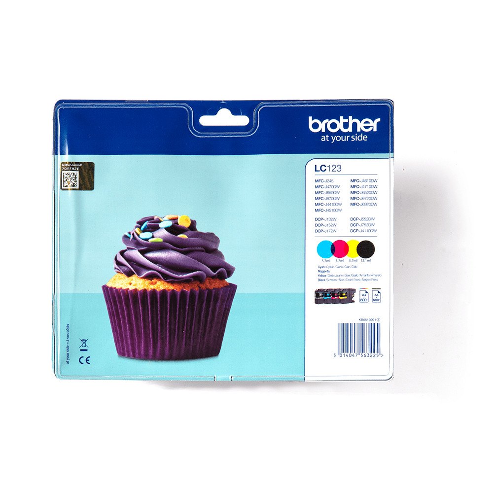 Brother Brother LC-123 bläckpatroner 1 styck Original Svart, Cyan, Magenta, Gul