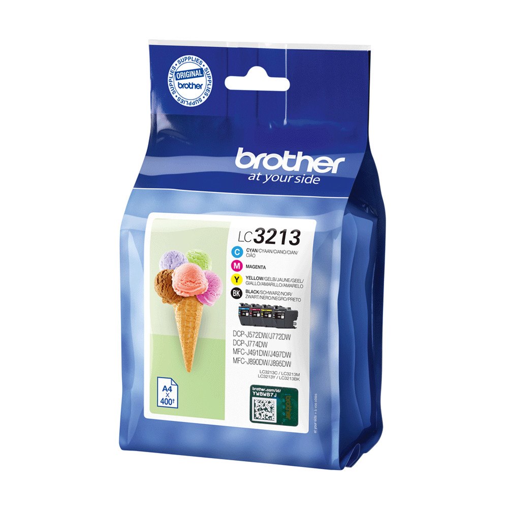 Brother Brother LC3213VALDR bläckpatroner 4 styck Original Svart, Cyan, Magenta, Gul
