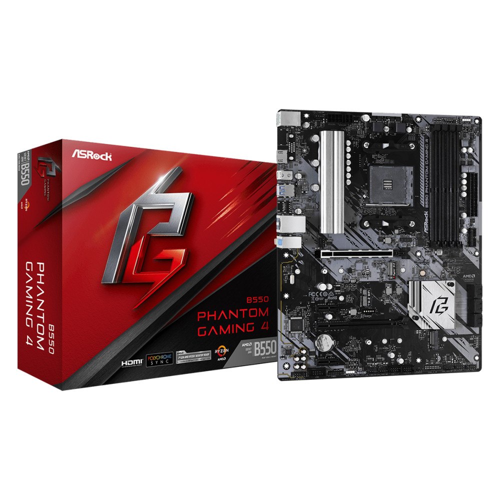 ASRock Asrock B550 Phantom Gaming 4 AMD B550 Uttag AM4 ATX