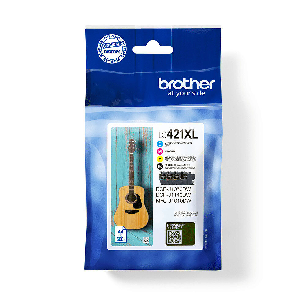 Brother Brother LC421XL Value Pack - 4-pack - XL - svart, gul, cyan, magenta - original - bläckpatron