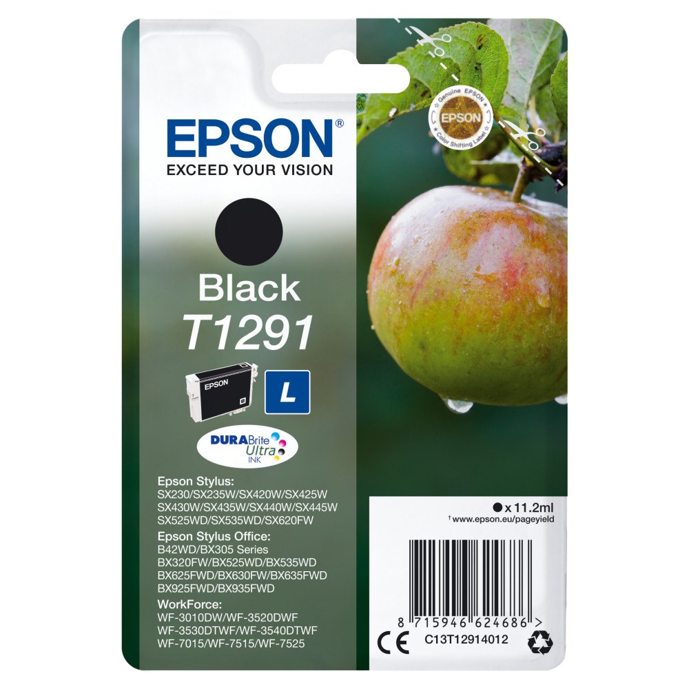 EPSON Epson Apple Enpack svart T1291 DURABrite Ultra-bläck