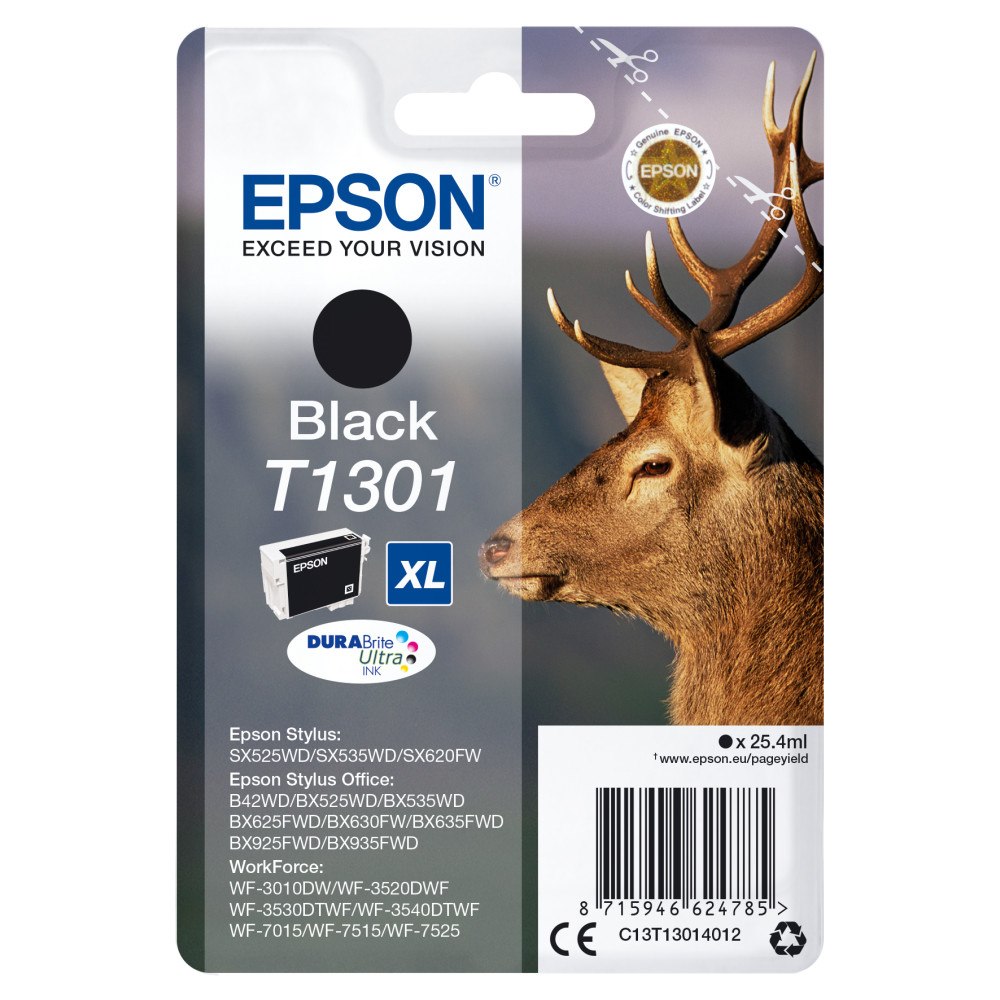 EPSON Epson T1301 - XL-storlek - svart - original - bläckpatron