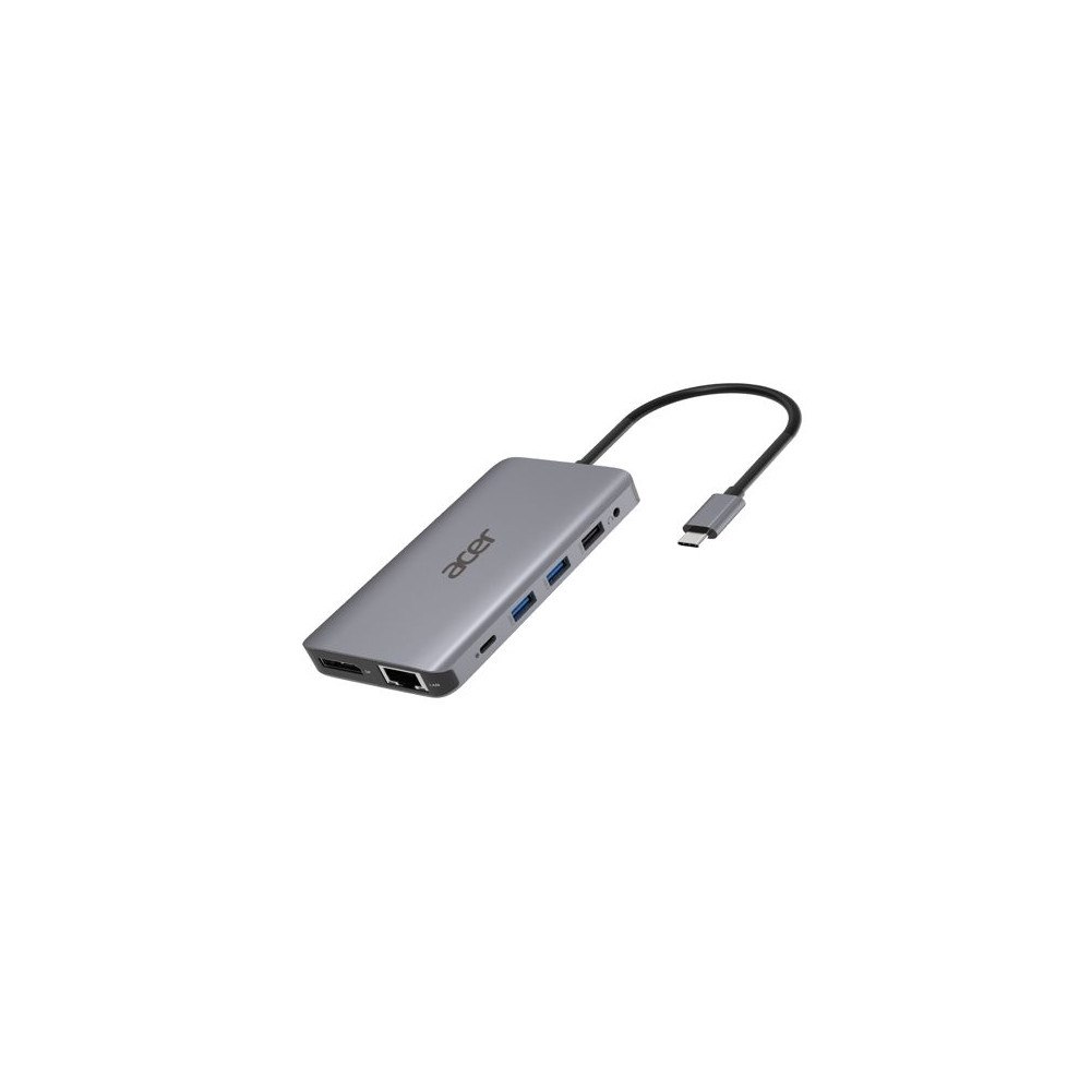 Acer Acer HP.DSCAB.009 dockningsstationer för bärbara datorer Kabel USB 3.2 Gen 1 (3.1 Gen 1) Type-C Silver