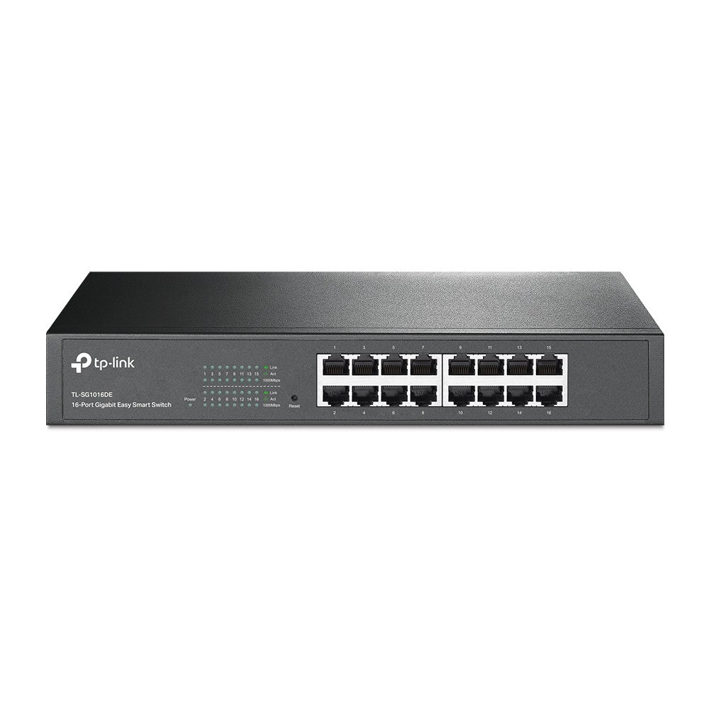 TP-LINK Technologies TP-Link TL-SG1016DE nätverksswitchar hanterad L2 Gigabit Ethernet (10/100/1000) Svart
