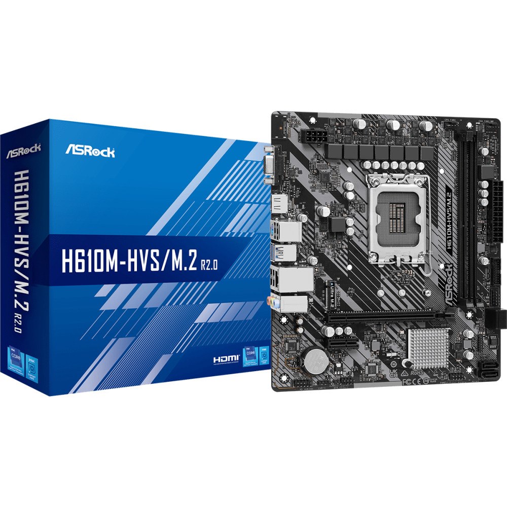 ASRock Asrock H610M-HVS/M.2 R2.0 Intel H610 LGA 1700 micro ATX