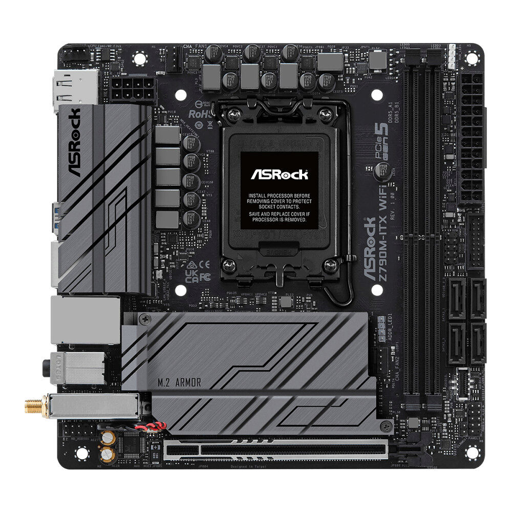 ASRock ASRock Z790M-ITX WiFi - moderkort - mini ITX - LGA1700-uttag - Z790