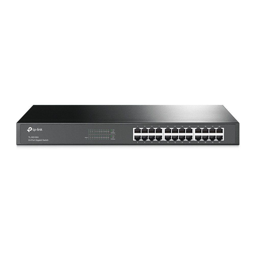 TP-LINK Technologies TP-Link TL-SG1024 nätverksswitchar Ohanterad L2 Gigabit Ethernet (10/100/1000) Svart
