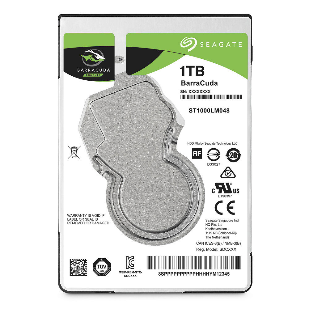 Seagate Seagate Guardian BarraCuda ST1000LM048 - hårddisk - 1 TB - SATA 6Gb/s