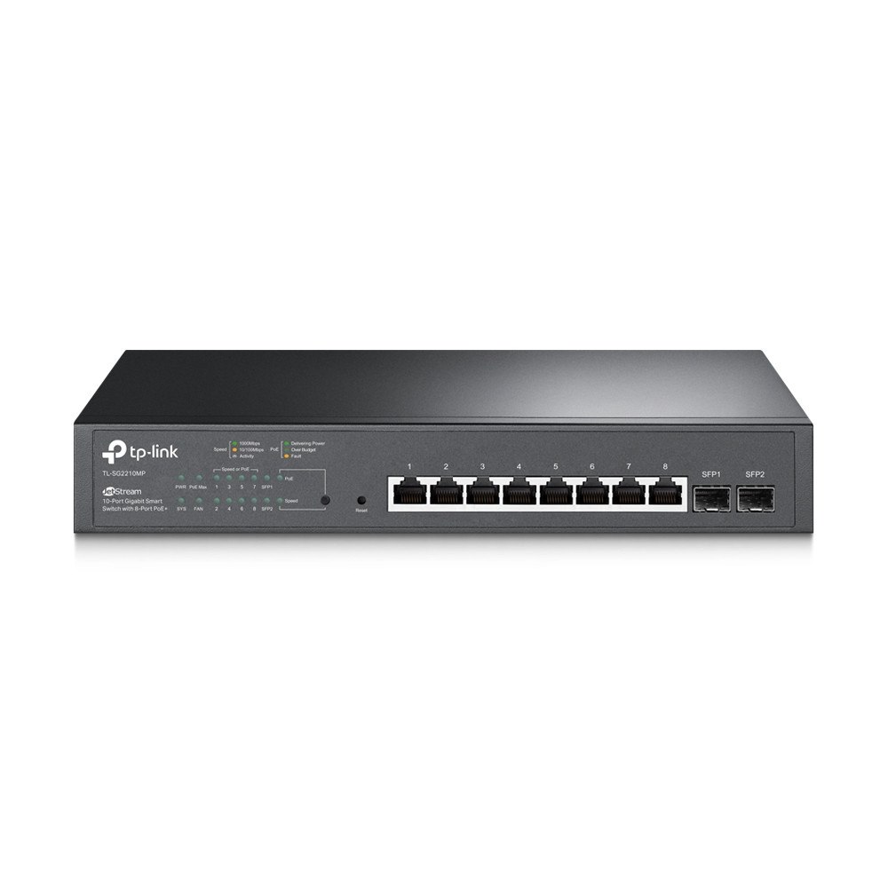 TP-LINK Technologies TP-Link TL-SG2210MP nätverksswitchar hanterad L2/L2+ Gigabit Ethernet (10/100/1000) Strömförsörjning via Ethernet (PoE)...