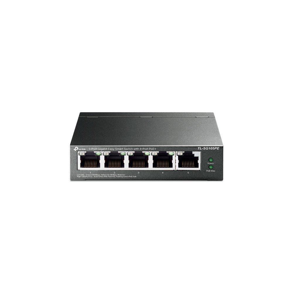TP-LINK Technologies TP-Link TL-SG105PE nätverksswitchar hanterad L2 Gigabit Ethernet (10/100/1000) Strömförsörjning via Ethernet (PoE) stöd...