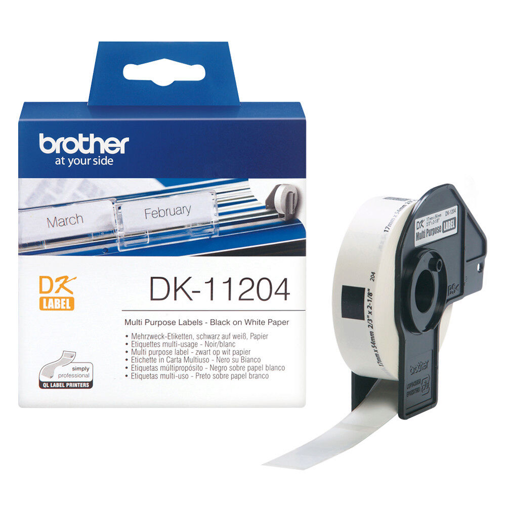 Brother Brother DK-11204 - etiketter för flera ändamål - 400 etikett (er) - 17 x 54 mm