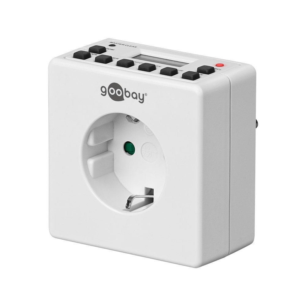 Goobay Goobay 93256 elektriska tidtagarur Vit Daglig timer/veckotimer